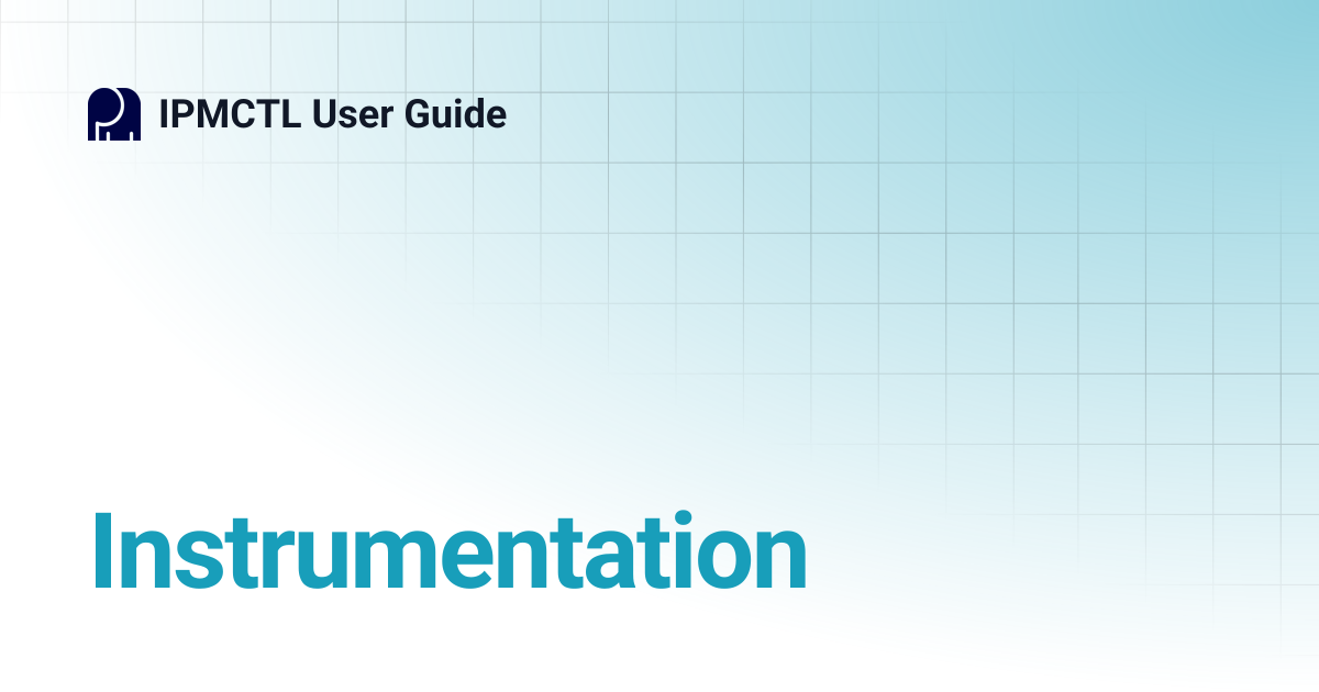Instrumentation | IPMCTL User Guide